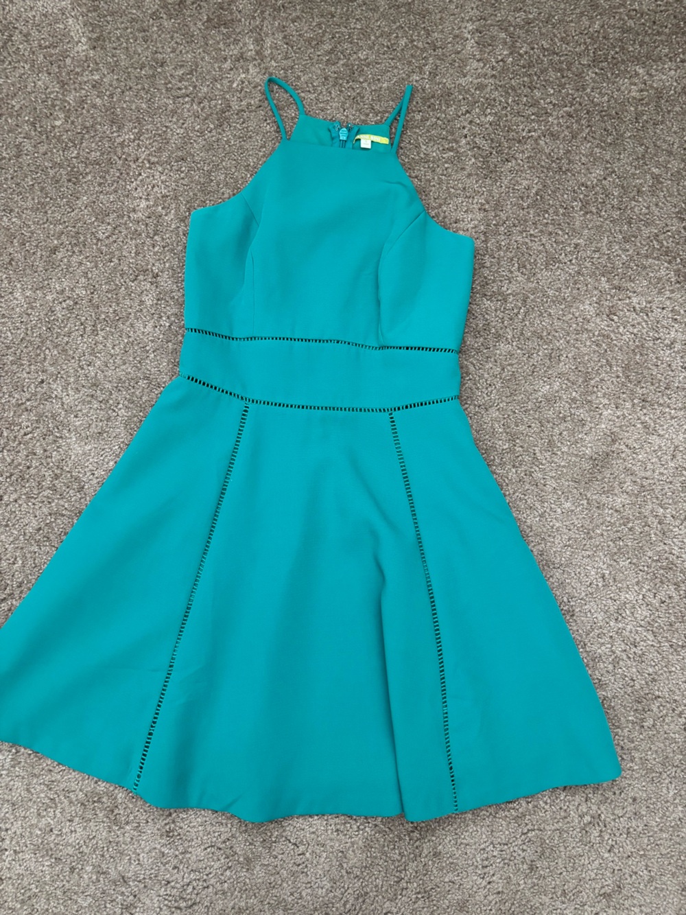 Gianni Bini Teal Fit-and-Flare Dress